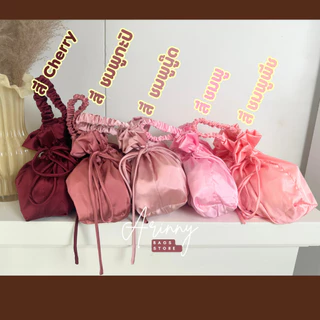 กระเป๋าคล้องแขนเนื้อซาตินรวมสี พร้อมส่งไม่ต้องพรีออเดอร์