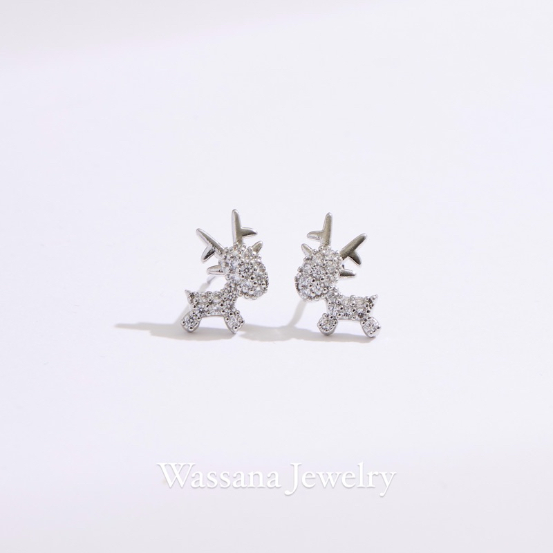 wassana.jewelry ต่างหูติดหู รุ่น Reindeer