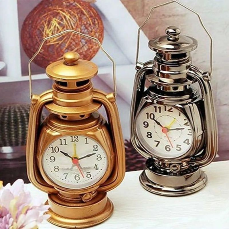 ของขวัญปีใหม่ นาฬิกาปลุก รูปทรงตะเกียงน้ำมัน สไตล์วินเทจ retro