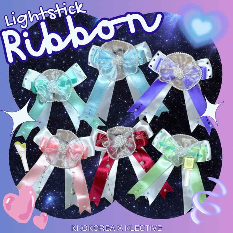 [พร้อมส่ง] Lightstick Ribbon : Type A โบว์ติดแท่งไฟ ตกแต่งแท่งไฟ KPOP ริบบิ้น ราชนิกุล NCT TEN GOT7 โบว์ยาง โบว์หรู