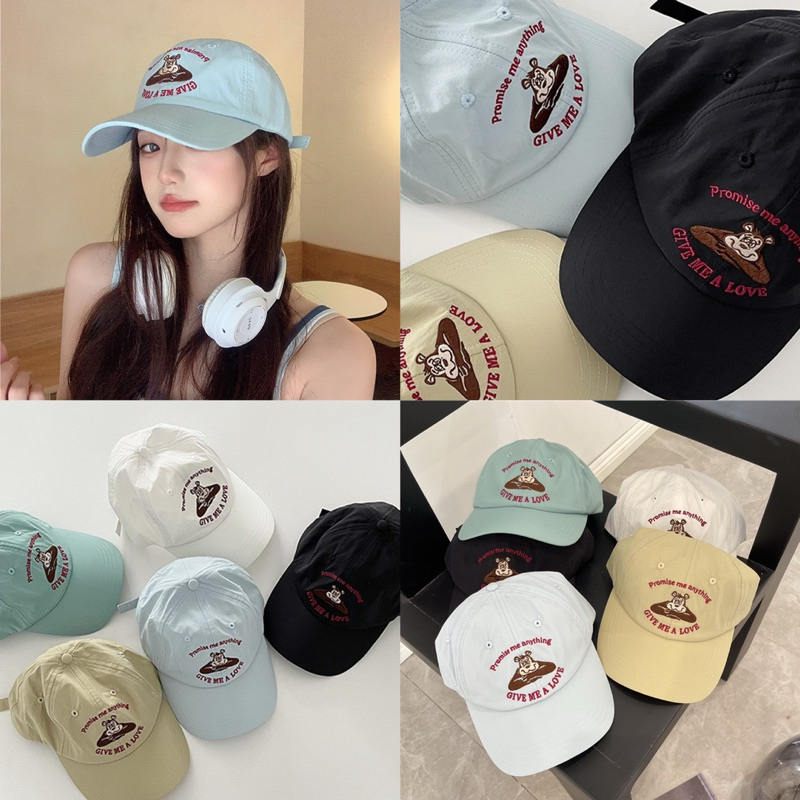 หมวกแก๊ปเบสบอลปัก Give me a love มี 5 สี