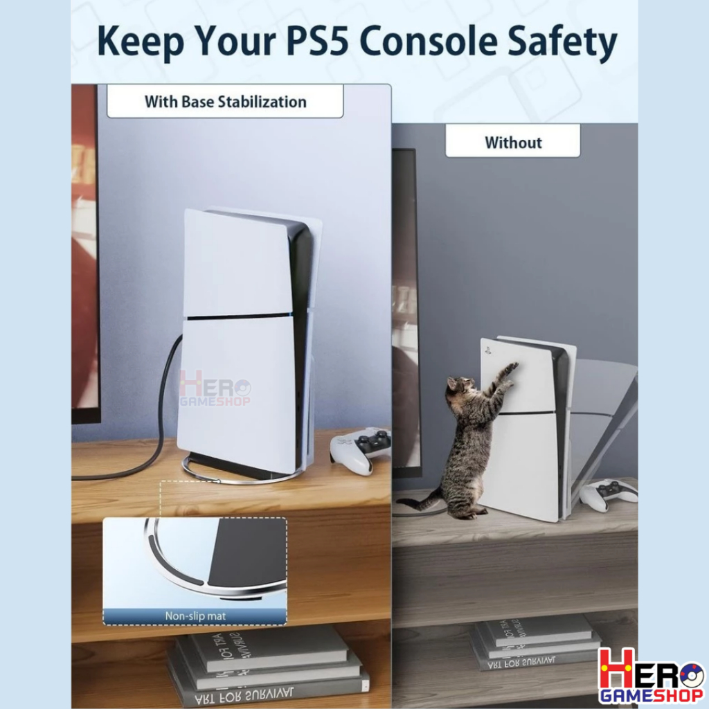 Vertical cooling stand ฐานวางเครื่อง PS5/PS5 Pro/PS5 Slim ใช้ได้ทั้ง Disc＆Digital Version 🇹🇭พร้อมส่งในไทย🇹🇭