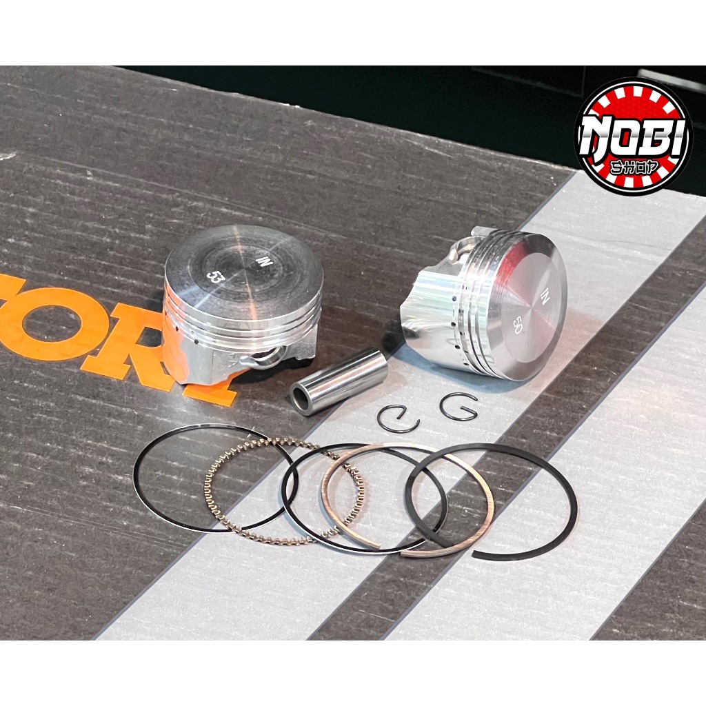 ลูกสูบแต่งเวฟ110i 2021 125i 2023 ขนาด50-53mm. ลูกสูบพร้อมเเหวน กิ๊ป สลัก12