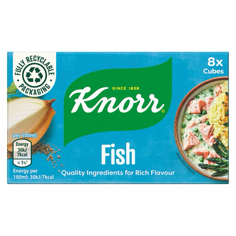 Knorr Fish stock soup 8 cube คนอร์ ซุปก้อนรสปลา กึ่งสำเร็จรูป