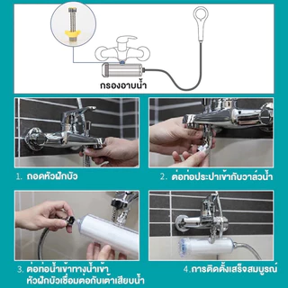 ที่กรองน้ำฝักบัว ลดสิว [ประกัน 6 เดือน] ไส้ PP ไส้คาร์บอน 1ไมครอน 2026 water filter ไส้กรองน้ำกรองน้ำสะอาด ลดสิวผดผื่น