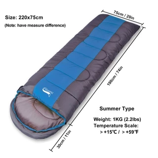 Desert Fox Camping ถุงนอนน้ำหนักเบา 4 Season Warm & Cold Envelope Backpacking ถุงนอนสำหรับเดินทางกลางแจ้ง