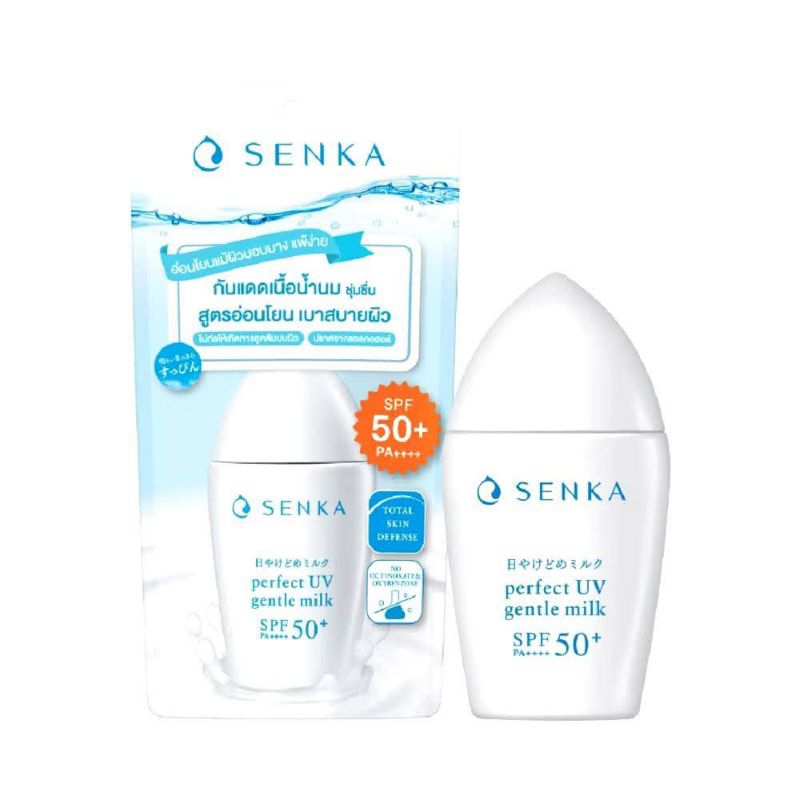 กันแดดเนื้อน้ำนม Senka  เซนกะ  Spf50+ PA++++ กันแดดที่ผิวบอบบางใช้ได้ ผิวอ่อนโยน