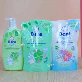D-nee ดีนี่ น้ำยาล้างขวดนมดีนี่นิวบอร์นOrganic หัวปั๊ม600+550มล.