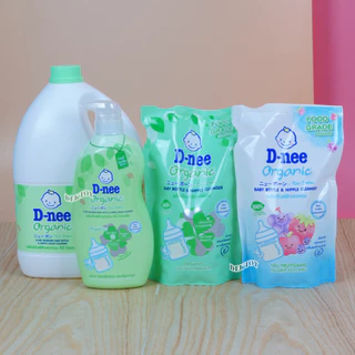 D-nee ดีนี่ น้ำยาล้างขวดนมดีนี่นิวบอร์นOrganic หัวปั๊ม600+550มล.