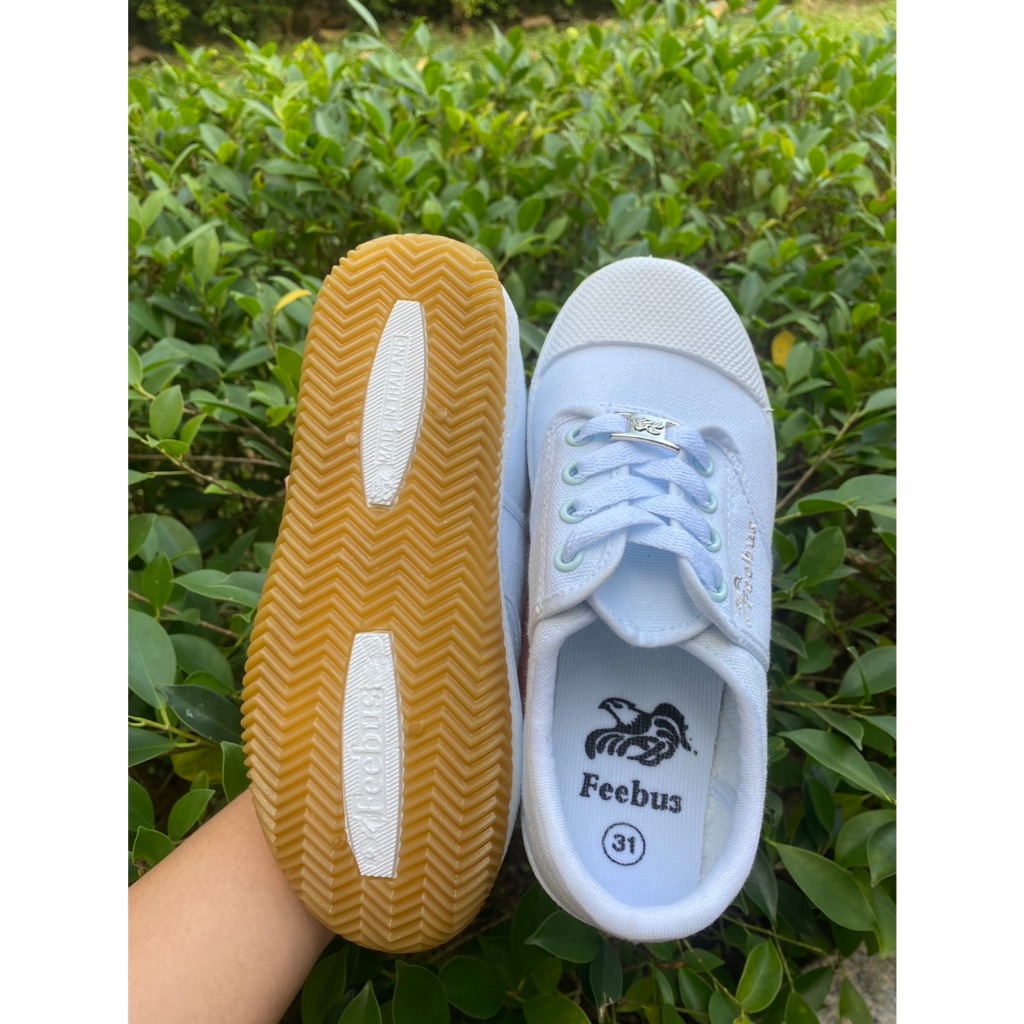 (FB6699) รองเท้าผ้าใบ นักเรียน ฟุตซอล ยี่ห้อ Feebus ฟีบัส พื้นเหลือง (Feebus) ไซส์ 31-43