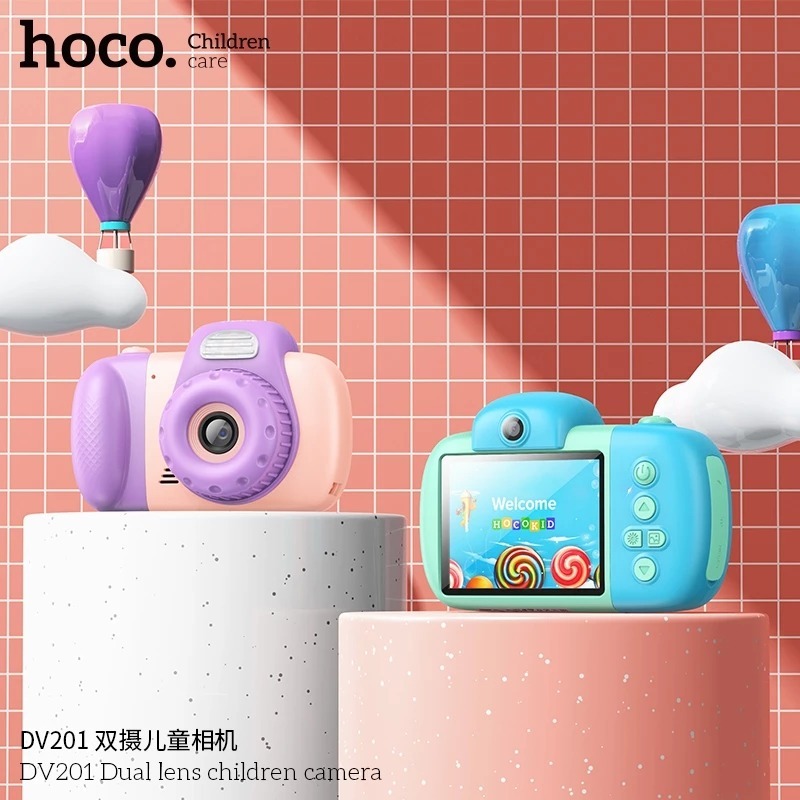 HOCO DV201 กล้องถ่ายรูป กล้องถ่ายรูปดิจิตอลสำหรับเด็ก ถ่ายได้จริง FULL HD 1080p Camera for kids