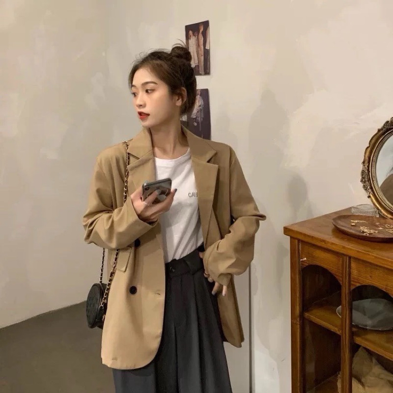 เสื้อสูทสไตล์ญี่ปุ่นสีน้ำตาล