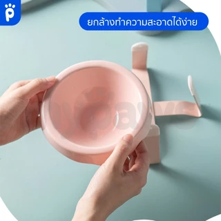 My paws ชามเซรามิคขอบหยัก ชามอาหารแมว ก้นลึก มีขาตั้ง สามารถDIYได้เอง