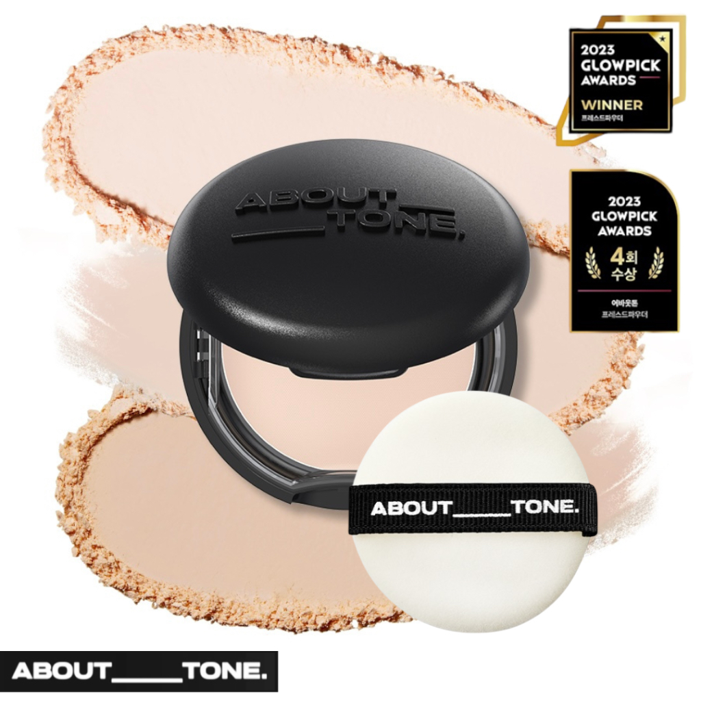 (🐳พร้อมส่ง) ABOUT TONE Blur Powder Pact 9g แป้งพัฟเบลอผิว ตัวดัง ฟินิชผิวเรียบเนียน ละมุนตุ้นขั้นสุด