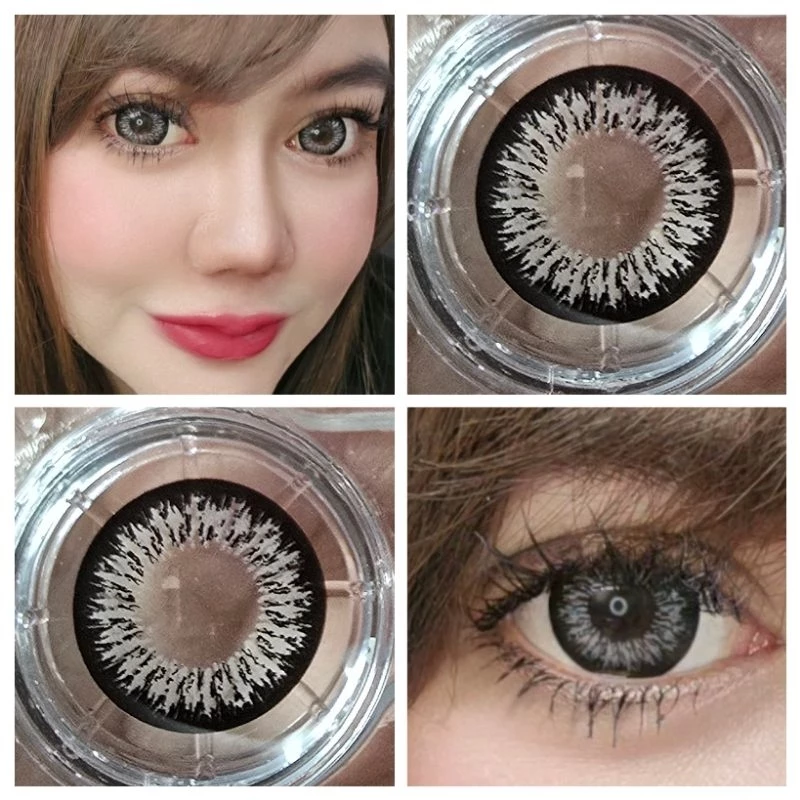 คอนแทคเลนส์ รุ่น Miranda สีเทา/ตาล Gray/Brown มีค่าสายตา (0.00)-(-6.00)