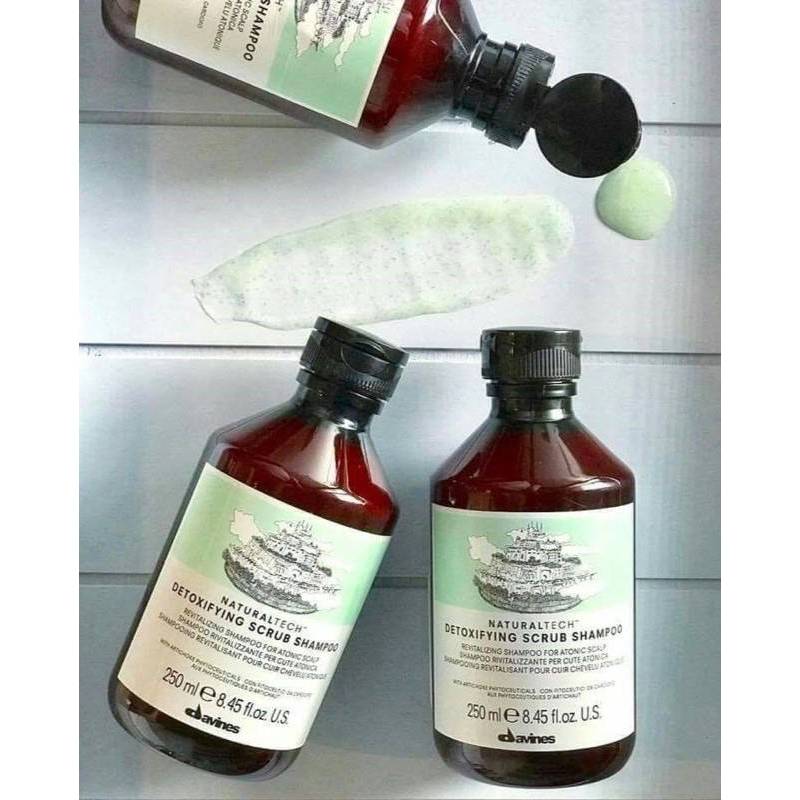 Davines Detoxifying Scrub Shampoo แชมพูดีท๊อกซ์หนังศรีษะ และเส้นผมที่มีสิ่งสกปรกตกค้าง