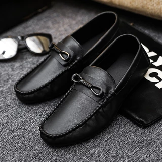 ✨จัดส่งที่รวดเร็ว✨รองเท้าหนังผู้ชาย Loafers สวมหัวบีนนี่แบบสวม สำหรับผู้ชาย 39-45#dd73