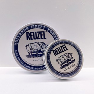 🔥โค้ดลดทักแชท🔥REUZEL Clay Matte Pomade 35g,113g ผลิตภัณฑ์จัด…