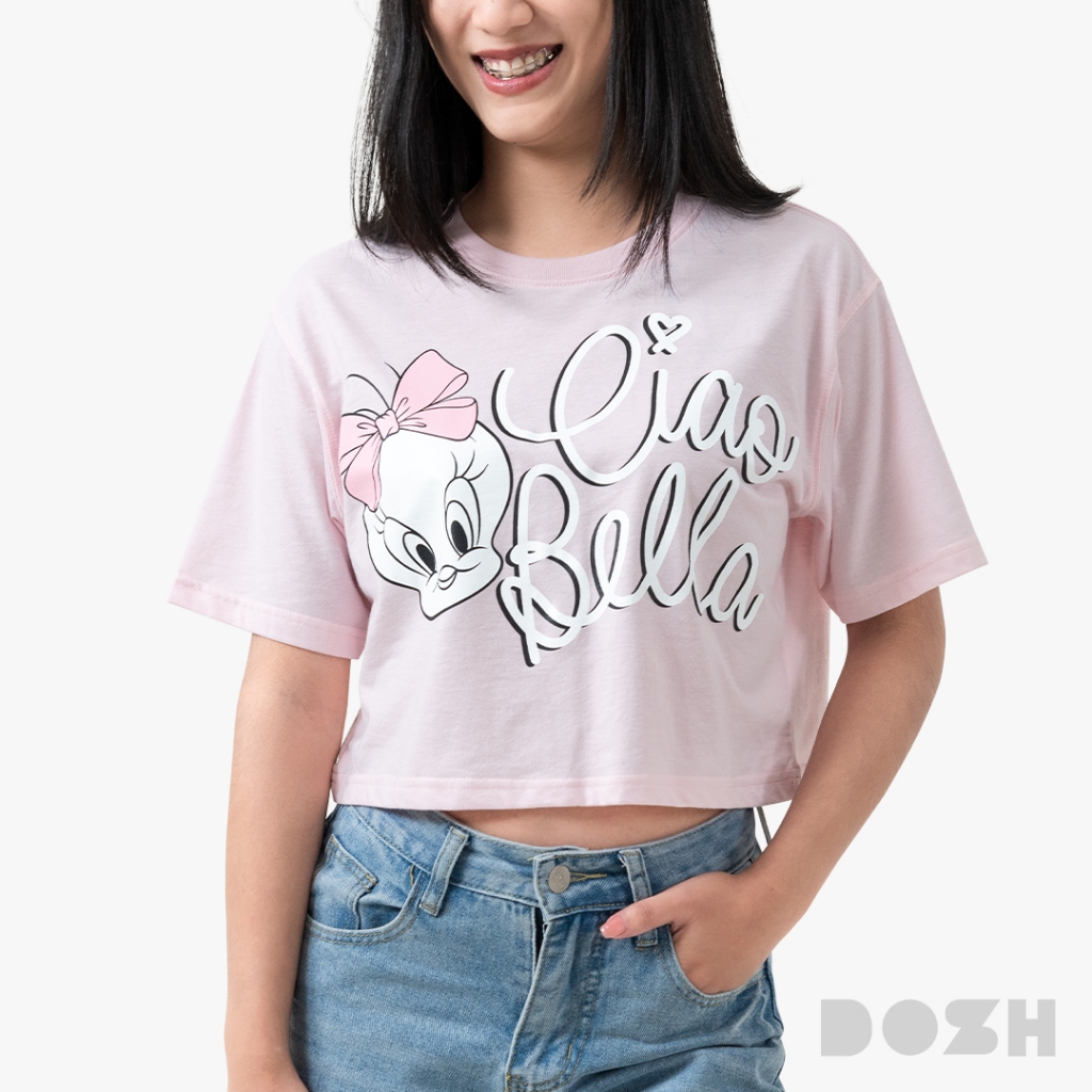 DOSH-UT WOMEN'S CROPPED T-SHIRTS TWEETY เสื้อยืดครอปผู้หญิง LLTWT1000-PI