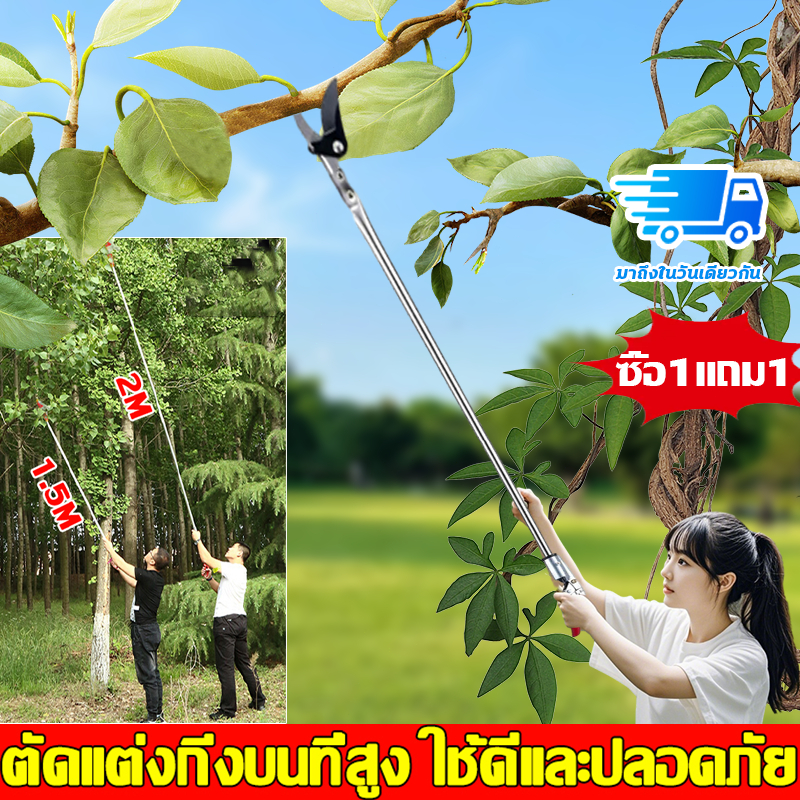 กรรไกรตัดกิ่งไม้สูง กรรไกรตัดหนีบผลไม้ด้ามยาว กรรไกรเก็บผลไม้ กรรไกรเก็บผลไม้