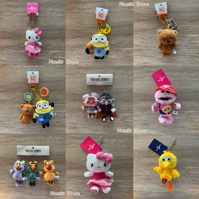 [ของแท้จาก USJ🇯🇵] รวมพวงกุญแจกระเป๋า Hello Kitty, Minions, Sesame Street จาก Universal Studios JAPAN