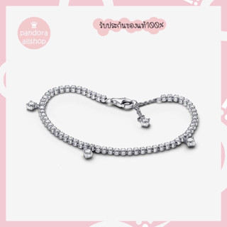 (ของแท้100%) ❣️แถมกล่องถุง Pandora Sparkling Drops Tennis Br…