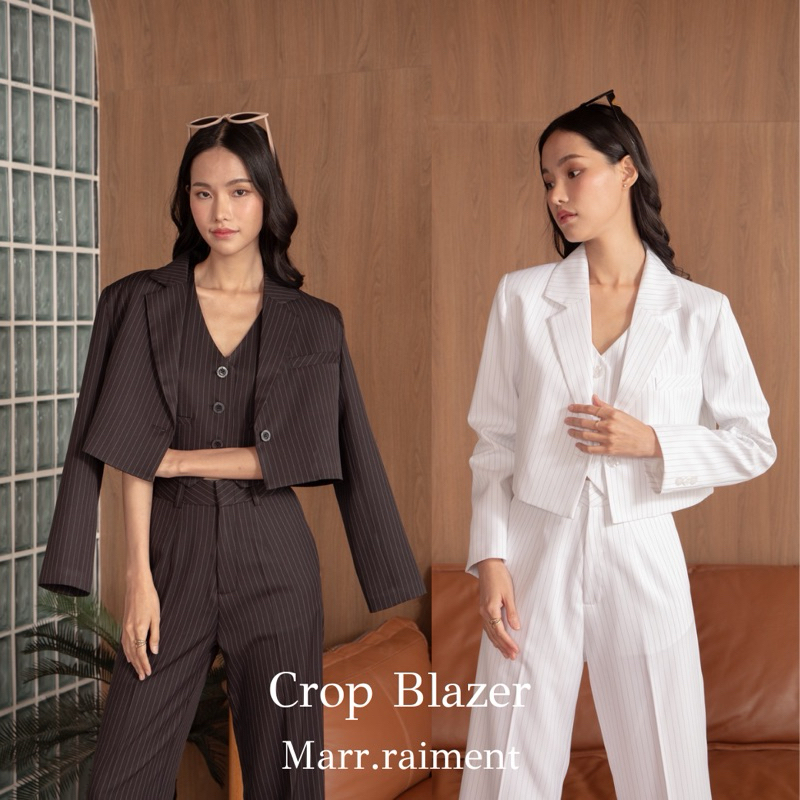 [New] Marr.raiment | Wool Crop Blazer [เฉพาะเบลเซอร์ทรงครอป]