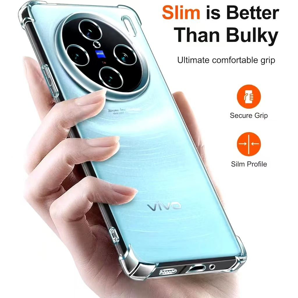 Vivo X200 Ultra/Vivo X200 Pro mini/X200Pro(ส่งในไทย)เคสTPUใสกันกระแทกแบบคลุมกล้องVivo X200/Vivo X200