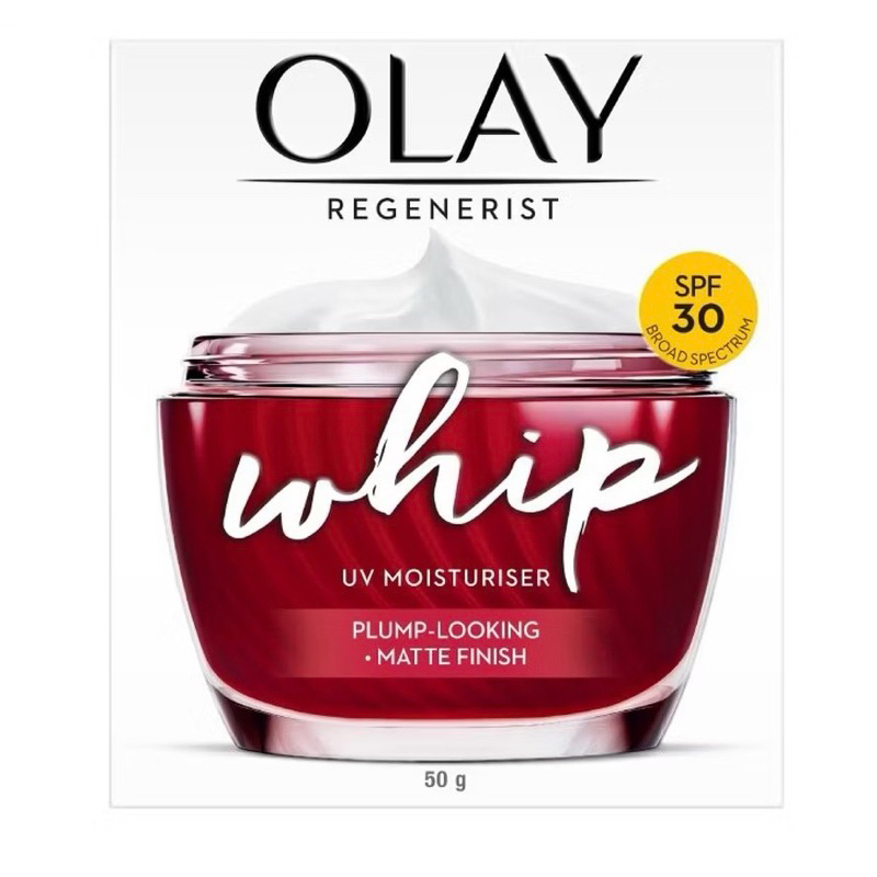 OLAY โอเลย์ Regenerist Whip UV SPF30 ครีมบำรุงผิวผสมสารป้องกันแสงแดด สูตรลดเลือนริ้วรอย 50g | Active Moisturiser Cream