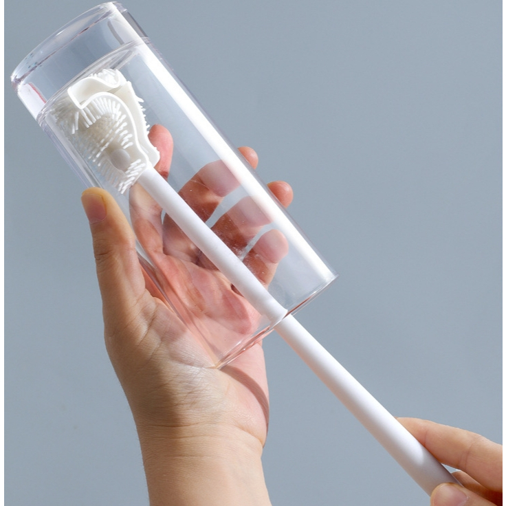 แปรงล้างขวดซิลิโคน แปรงล้างแก้ว ขวดนม ที่ล้างขวด ด้ามจับยาว สําหรับทําความสะอาดถ้วยแก้ว แปรงทำความสะอาด