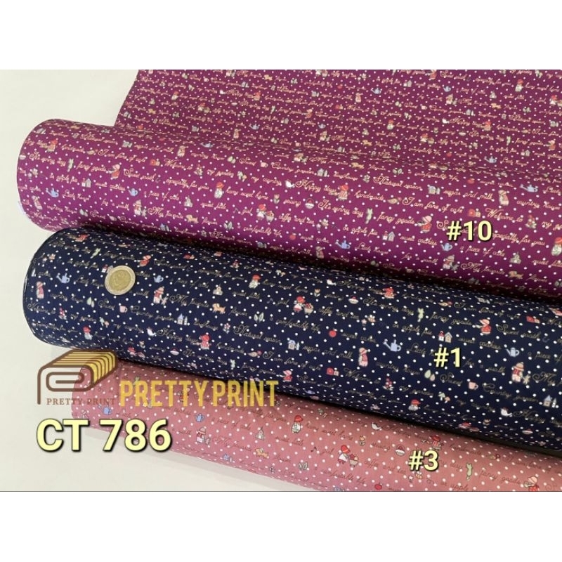 คอตต้อน100%พิมพ์ลาย CT 786(ขายเป็นหลา)