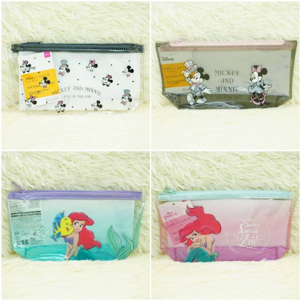 กระเป๋าทรงเรือ  ขนาด 21x11 ซม. ฐาน 5 ซม. ใส่เครื่องเขียน เครื่องสำอาง ลายการ์ตูนลิขสิทธิ์ จากประเทศญี่ปุ่น