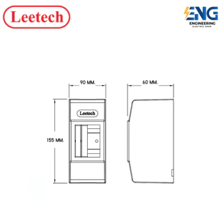 LEETECH บล็อกใส่เบรกเกอร์เเบบเกาะราง ขนาด 2x4 / 4x4