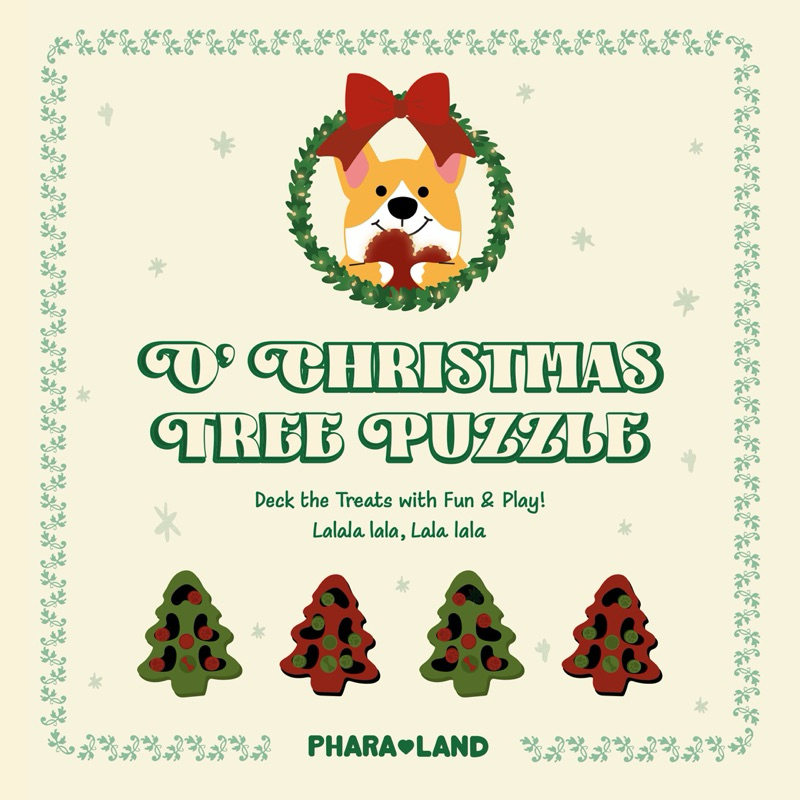 “O’ Christmas Tree” Puzzle Board ถาดของเล่นซ่อนหนมต้นคริสมาส