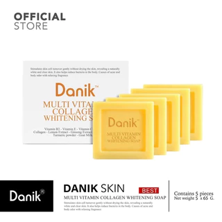 (สบู่ผิวกาย) DANIK SKIN MULTI VITAMIN COLLAGEN WHITENING SOAP (1กล่องมี 5ก้อน)