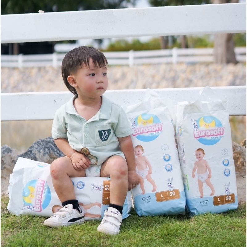 Eurosoft Premium (Size 3XL) 1 แพ็ค กางเกงผ้าอ้อม ผ้าอ้อมเด็ก แพมเพิส นุ่ม บางพิเศษ ซึบซับดีเยี่ยม - รูปที่ 6