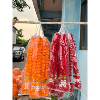 พวงมาลัยดาวเรือง มาลัย พวงมาลัย ความยาว 1เมตร