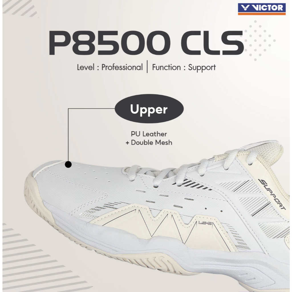 💥 แนะนำสำหรับมือใหม่💥 VICTOR P8500CLS 👟 รองเท้ากีฬาแบดมินตันรุ่นใหม่ [U-SHAPE 3.0]  สีเข้าใหม่! 💚 AG รูปที่ 4