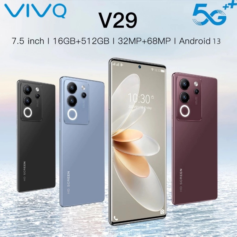 โทรศัพท์ V29 รองรับ 2 ซิมการ์ด แรม16GB รอม512GB 5G รองรับการจดจําลายนิ้วมือ 7.5นิ้ว 7800mAh โทรศัพท์ถูกๆ