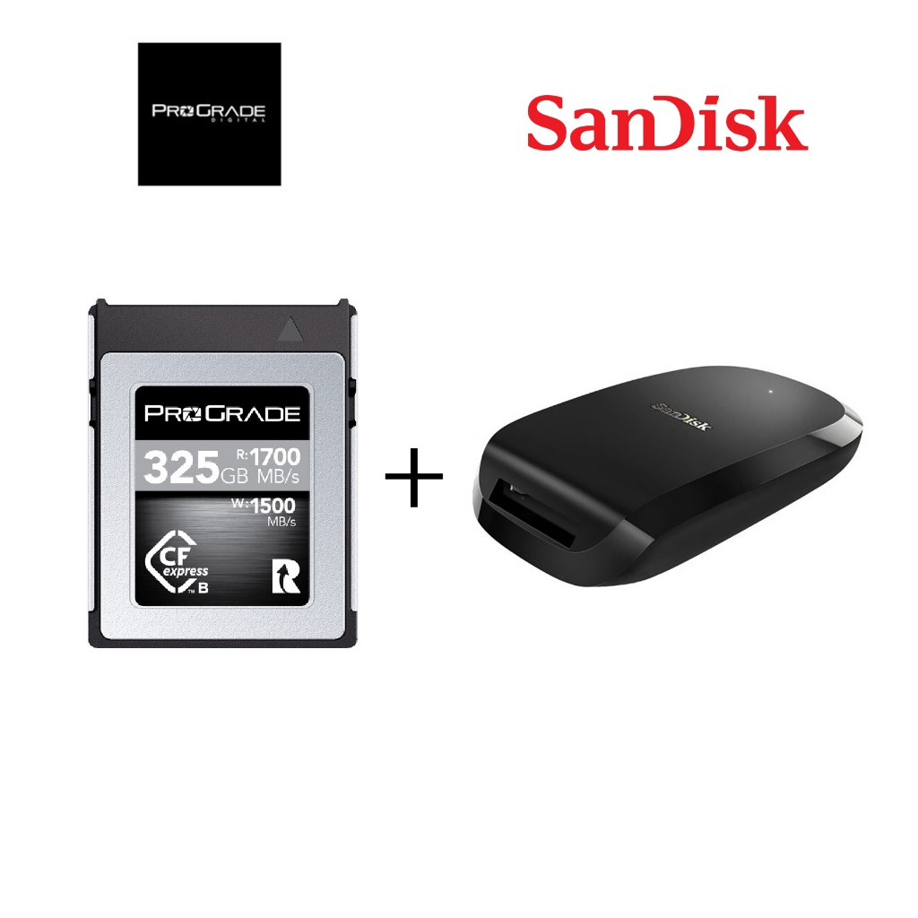 cfexpress ProGrade Digital CFexpress 2.0 Type-B Cobalt 325GB ++แถม ตัวอ่านการ์ด การ์ดรีดเดอร์ Sandis