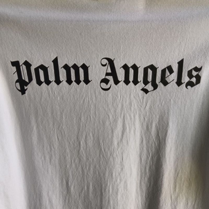 เสื้อยืดมือสอง ต่างประเทศ งานแบรนด์ แฟชั่น Palm Angels Size M.อก19/ยาว27