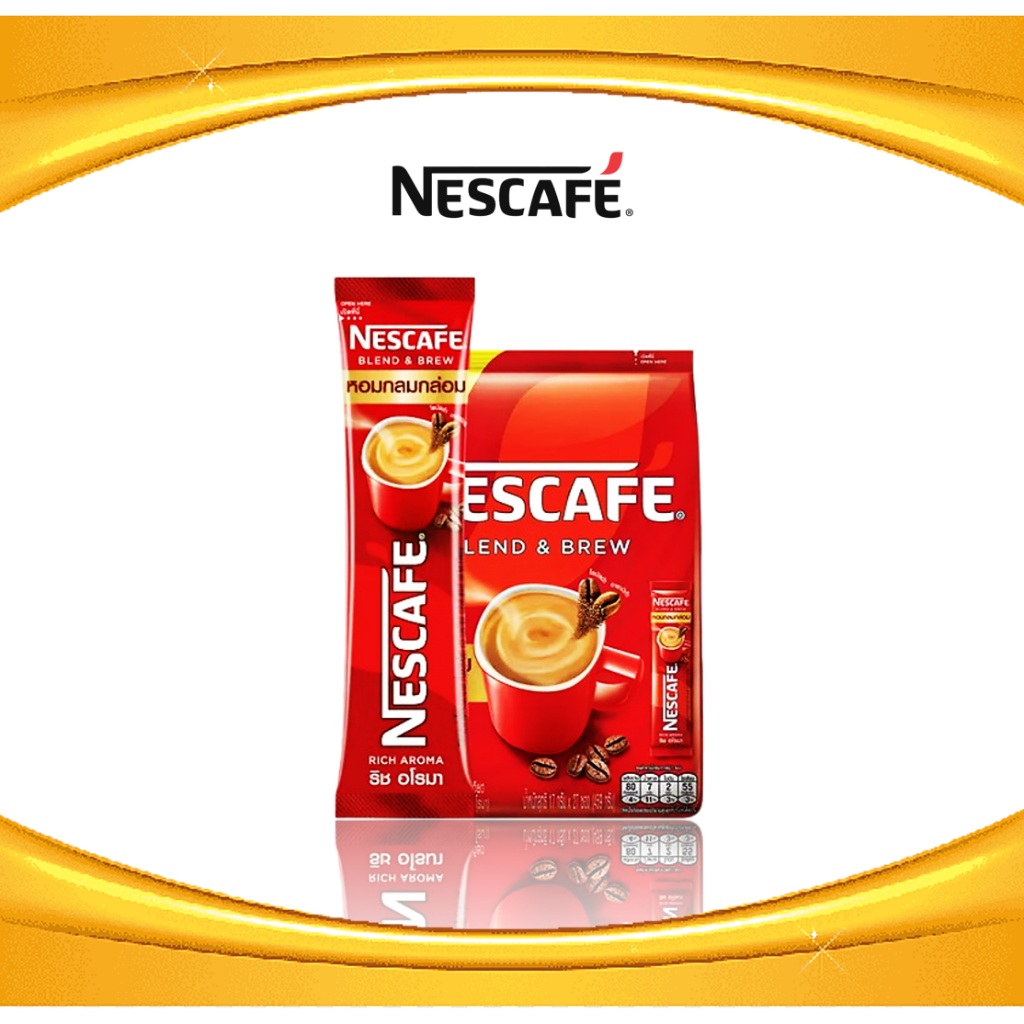 Nescafe Blend & Brew coffee 3-in-1 ขนาด 27 ซอง มีทั้งหมด 6 รสชาติ ของแท้
