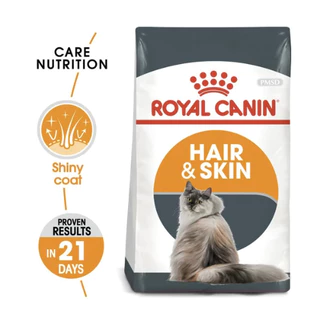 < 4 kg > Royal Canin อาหารเม็ดแมว สูตร Hair & Skin, Hairball, Urinary care
