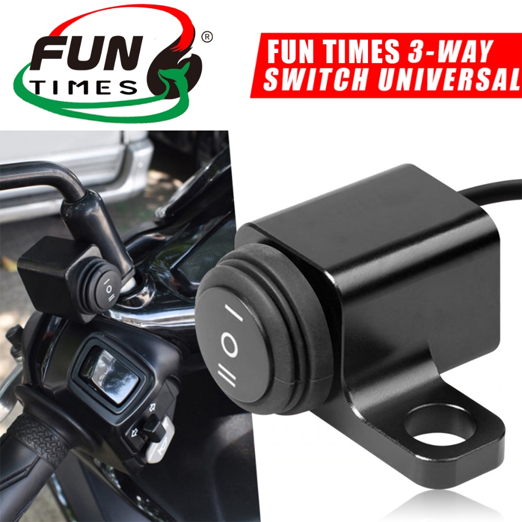 FUN times สวิทซ์กระจกมองข้าง 3 ทาง Heavy Duty Universal ผลิตในอิตาลี