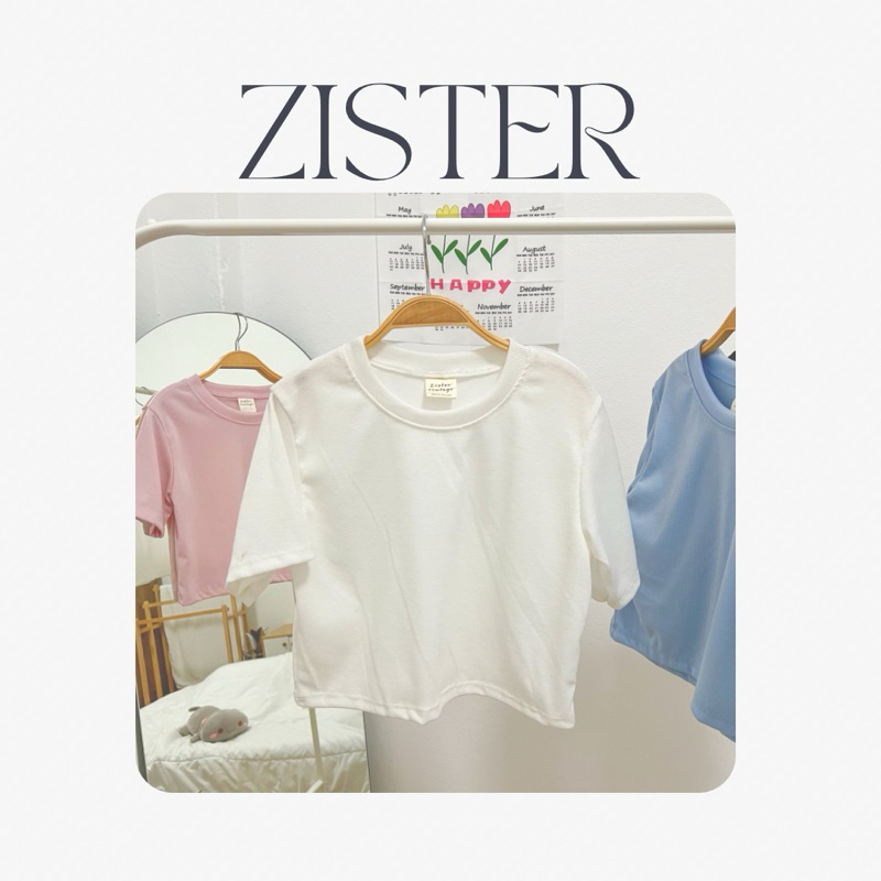 ZISTER | ZVR02 Basic crop top เสื้อครอปคอกลม ผ้าคอตตอน ผ้าไม่บาง เสื้อครอป เอวลอย คาเฟ่