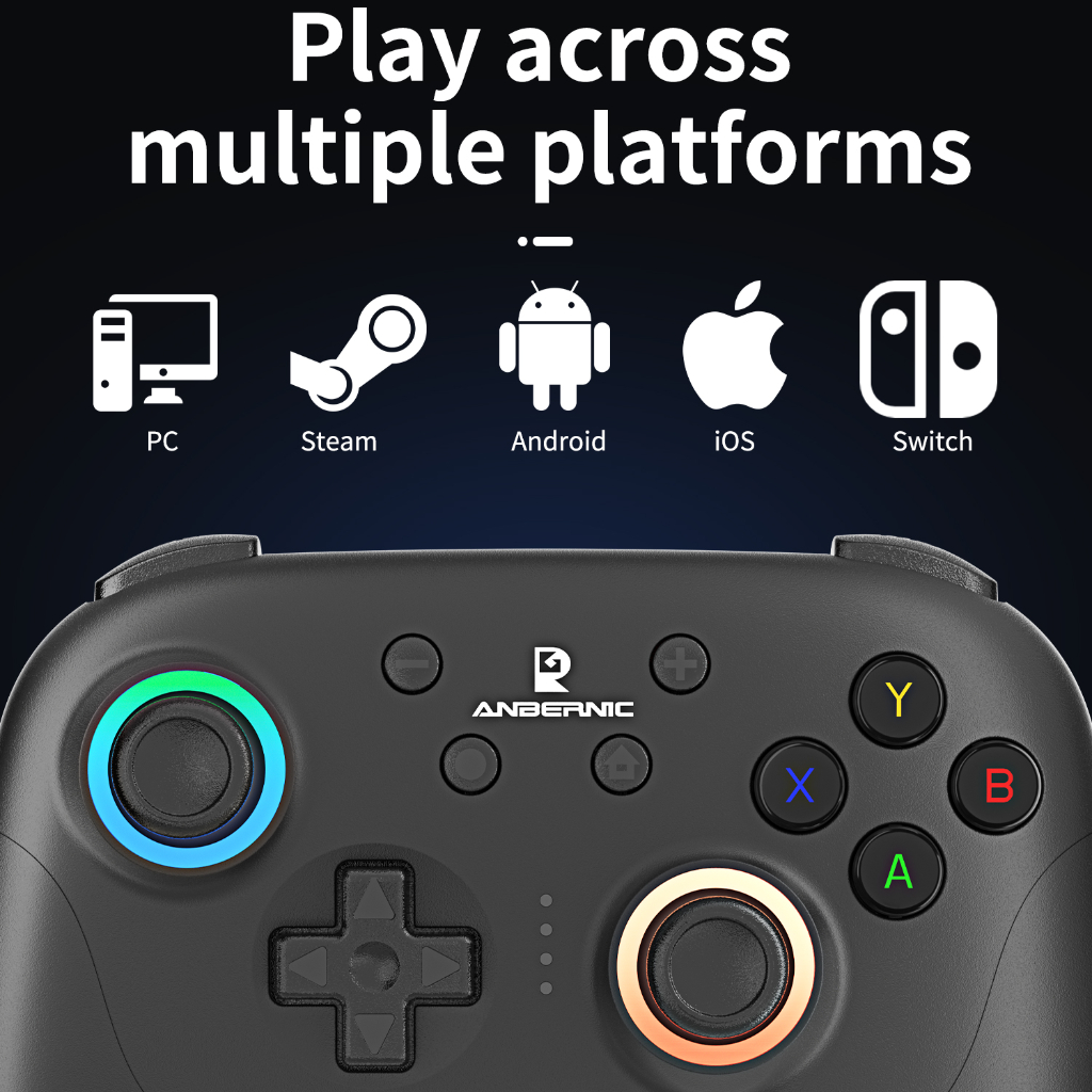 ANBERNIC RG P01 จอยบูลทูธ มีไฟRGB ระบบสั่น รองรับ Switch PC steam IOS Android XBOX  รับประกัน 1ปี