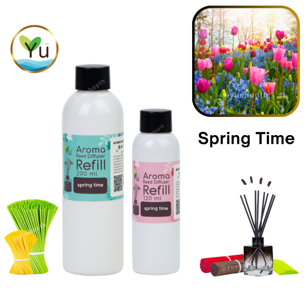 🌟 Refill รีฟิล 🌟กลิ่น Spring Time กลิ่นหอมเย็นลักชูรี่ กลิ่นสะอาดสดชื่น สำหรับ ก้านไม้หอม ก้านไม้ปรับอากาศ
