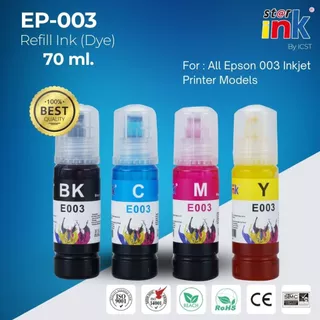 Starink หมึกเติม EP-003 เครื่องปริ้น Epson L1110, L1210, L1216, L3100, L3101, L3110, L3150, L3210, L3216, L3250, L3256