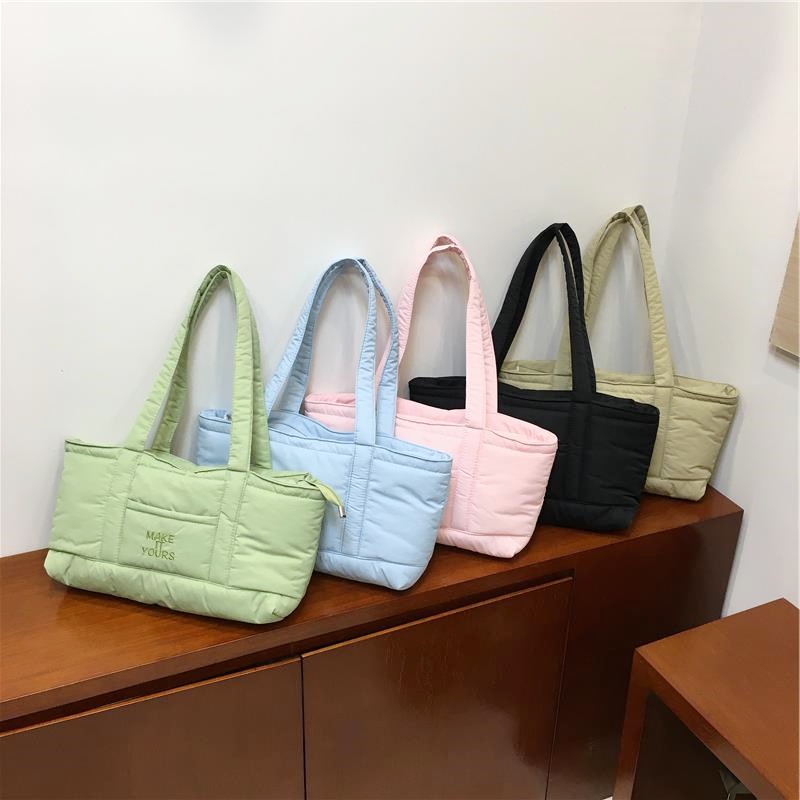 QSL(ส่วนลดหน้าแอพหาไม่เจอทักแชทนะคะ ) nje tofu bag zipper - ไซส์ใหญ่