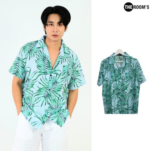 THE ROOM'S - เดอะรูม เสื้อฮาวาย โคตรนุ่ม แขนสั้น ไม่ต้องรีด เสื้อยับยาก ผ้าดีมาก ลายTokyo